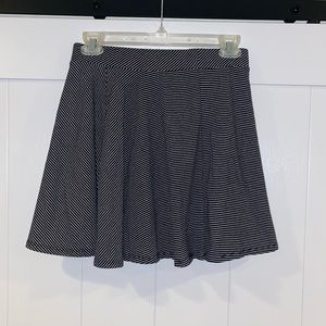 Women’s SO Black & White Striped Skater Skirt - Size Junior L